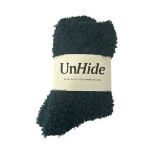 UnHide Softie Socks – Deep Teal Plush Cozy Lounge Socks